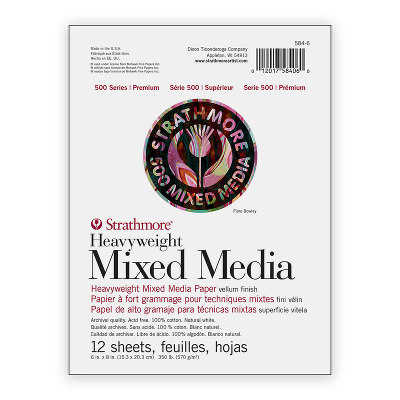 Mixed Media Pad 6x8in Heavy 12shts 500 Series