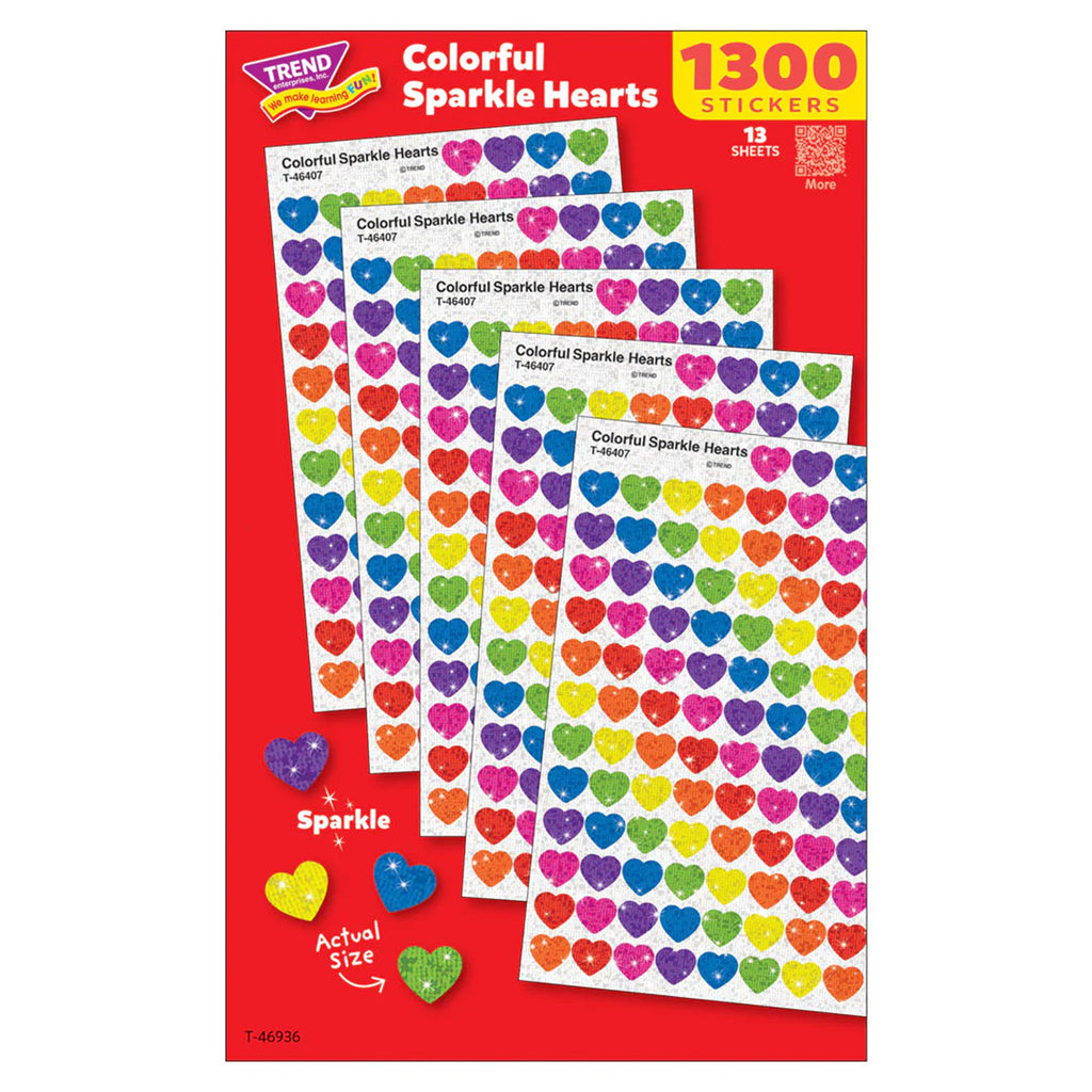 Colorful Sparkle Hearts Value Pack 1300ct