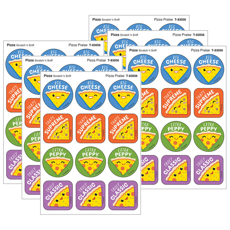 Pizza Praise, Pizza Scent Scratch 'n Sniff Stinky Stickers®, 48 Per Pack, 6 Packs
