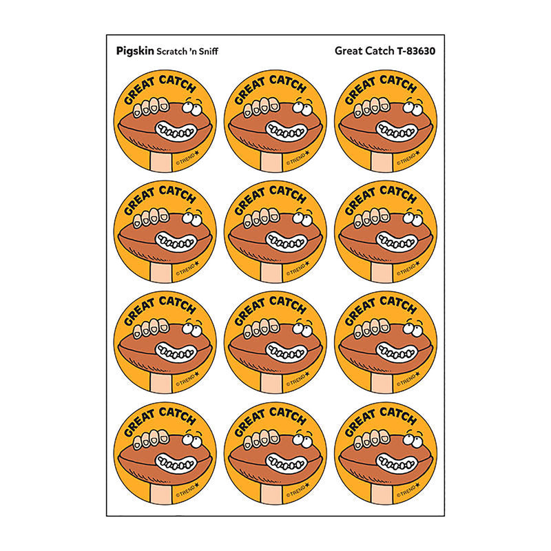 Stinky Stickers Great Catch Pigskin Scent