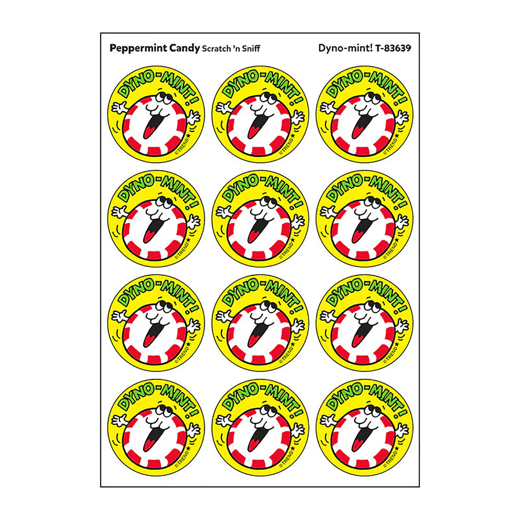 Stinky Stickers Peppermint Candy Scent Dyno-mint