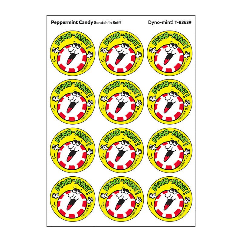 Stinky Stickers Peppermint Candy Scent Dyno-mint