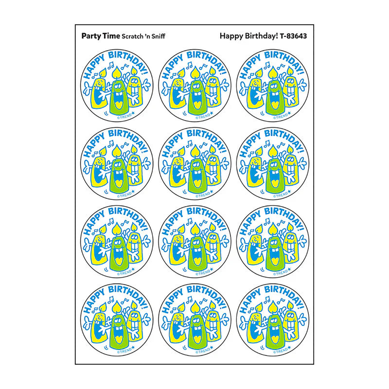 Stinky Stickers Happy Birthday Party Time Scent