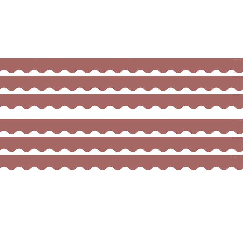 (6 Pk) Deep Rose Scalloped Border