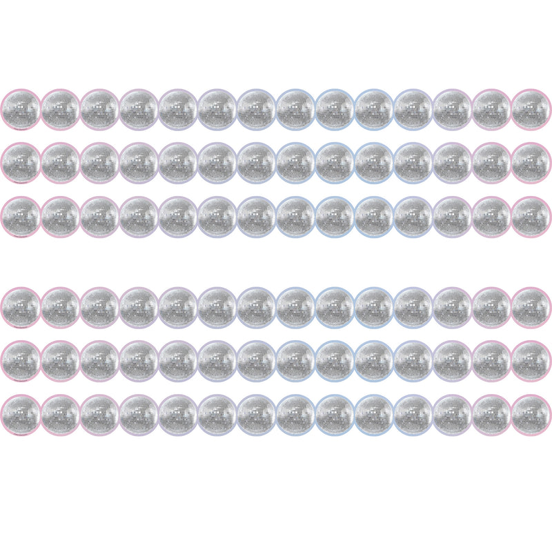 Disco Balls Die-Cut Border Trim, 35 Feet Per Pack, 6 Packs