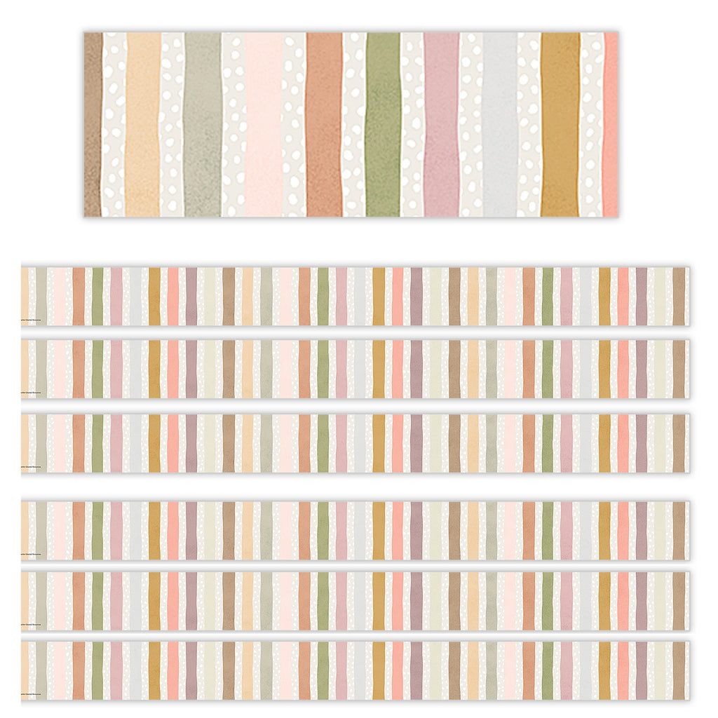 Terrazzo Tones Stripes Straight Border Trim, 35 Feet Per Pack, 6 Packs