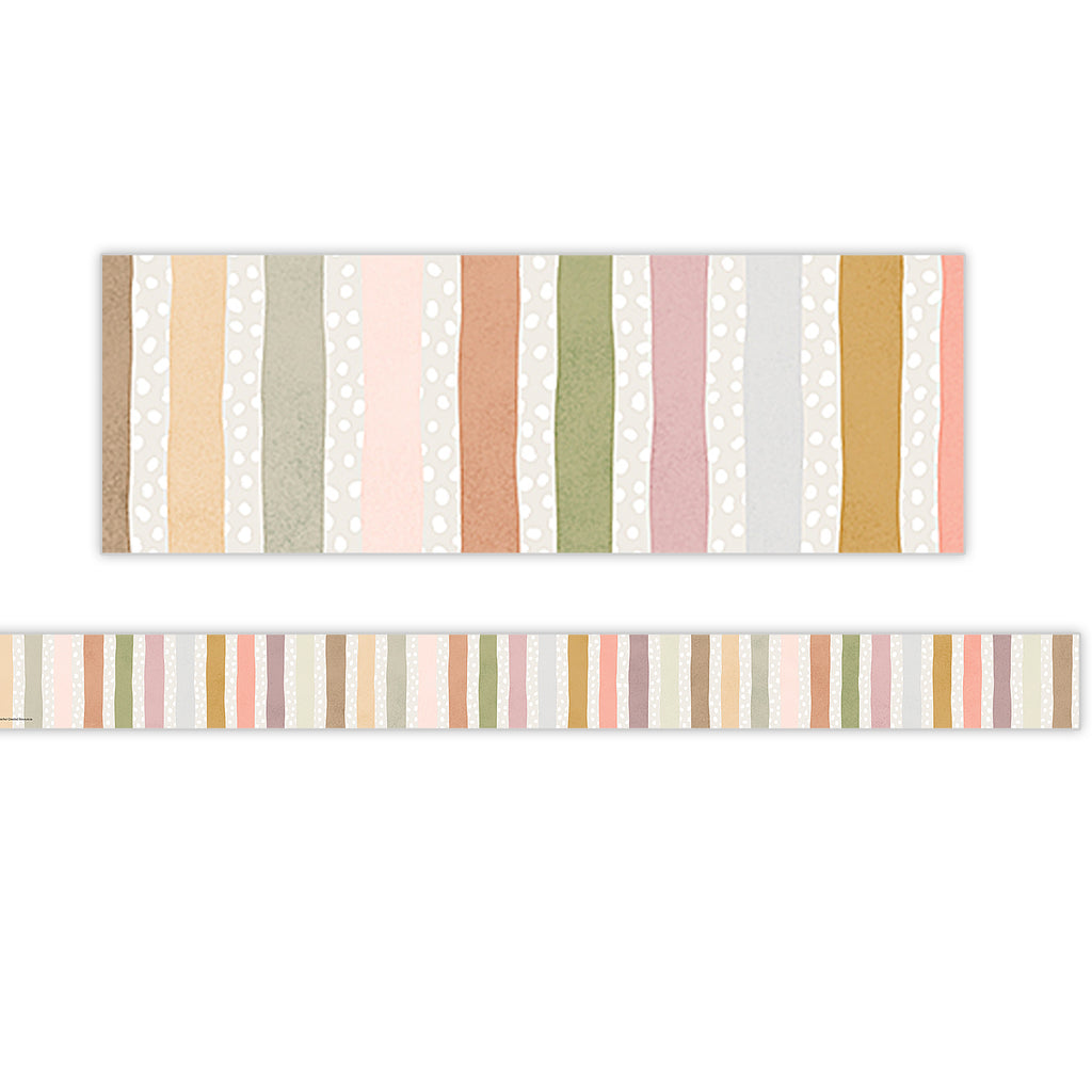 Terrazzo Tones Stripes Trim Straight