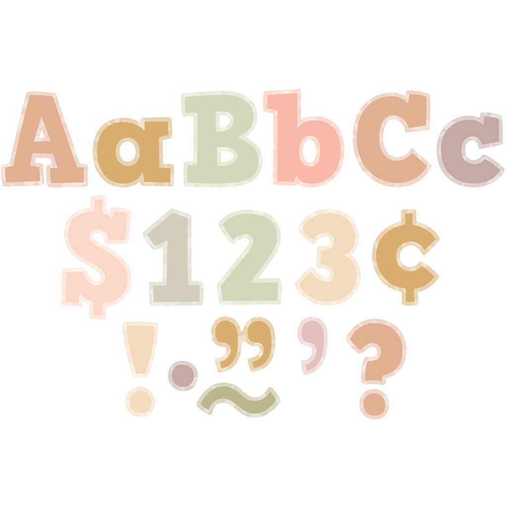 Terrazzo Tone 4in Bold Block Letter Combo Pack