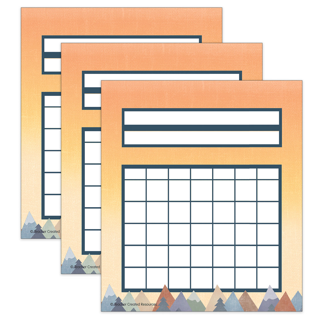 Moving Mountains Incentive Charts, 36 Per Pack, 3 Packs