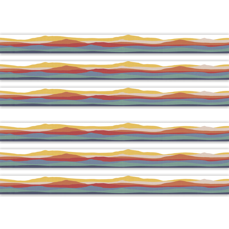 Moving Mountains Road Trip On the Horizon Die-Cut Border Trim, 35 Feet Per Pack, 6 Packs