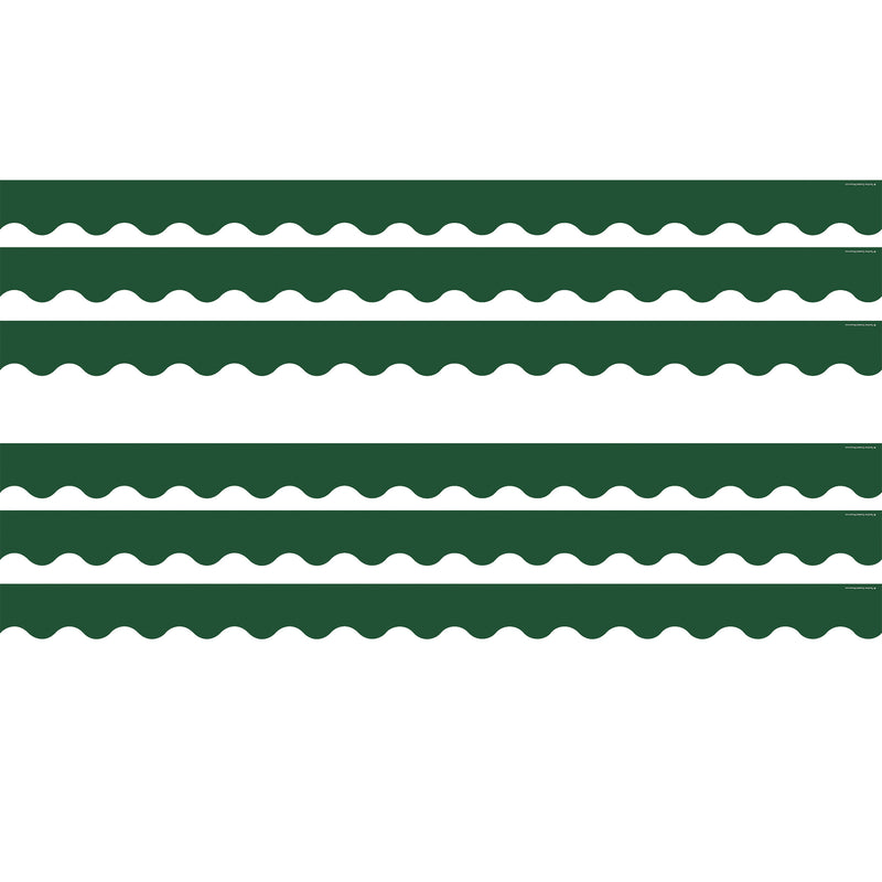 Pine Green Scalloped Border Trim, 35 Feet Per Pack, 6 Packs