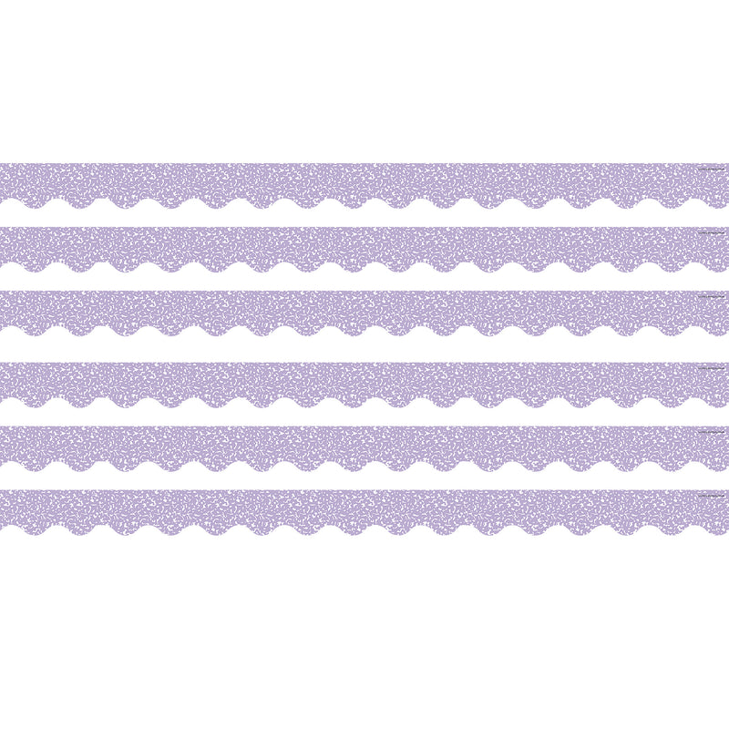 Composition Purple Scalloped Border Trim, 35 Feet Per Pack, 6 Packs