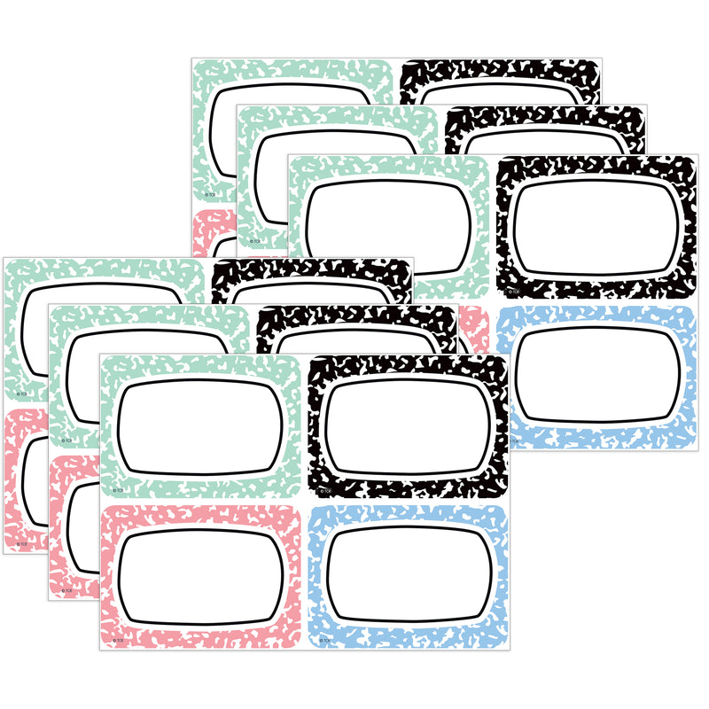 Cool for School Name Tags/Labels, Multi-Pack, 3-1/2" x 2-1/2", 36 Per Pack, 6 Packs