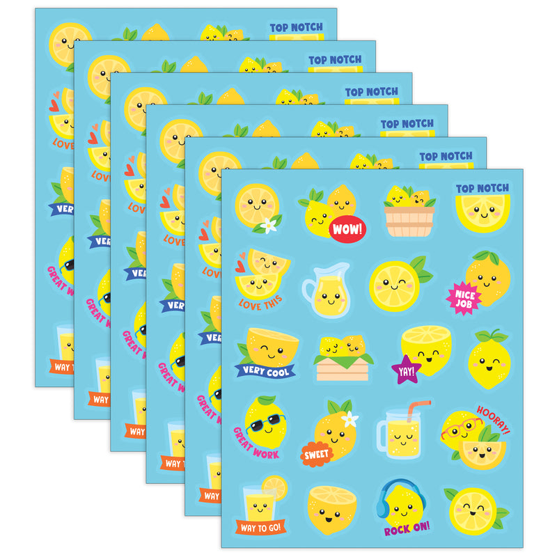 Lemon Smelly Stickers, 120 Per Pack, 6 Packs