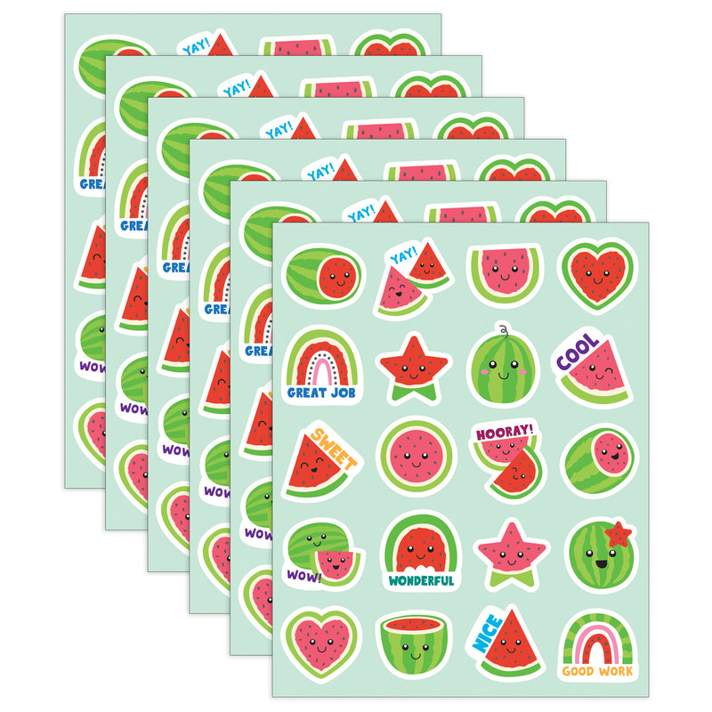 Watermelon Smelly Stickers, 120 Per Pack, 6 Packs
