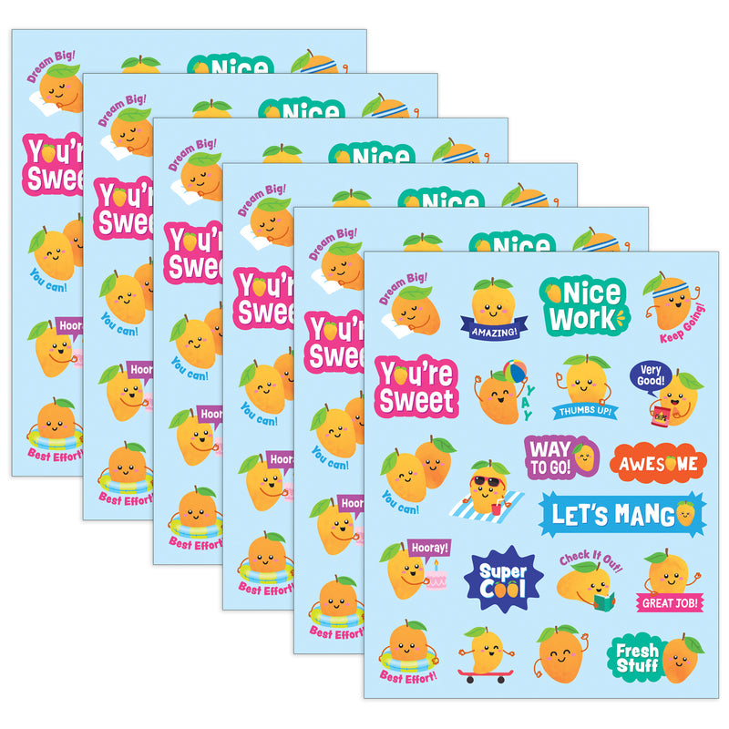 Mango Smelly Stickers, 126 Per Pack, 6 Packs