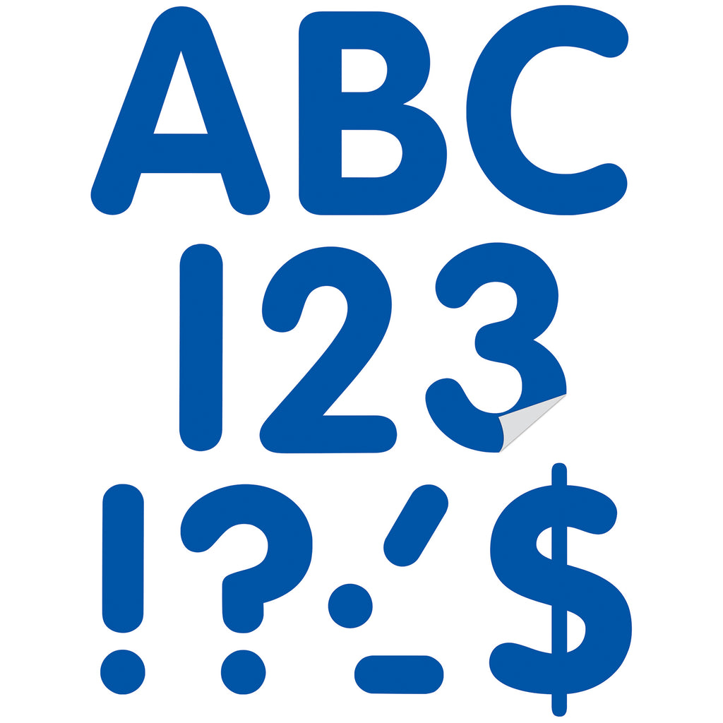 Blue 4in Classic Adhesive Letters Uppercase