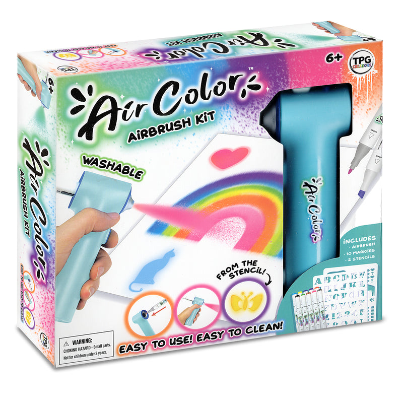 Aircolor Airbrush Kit with Markers & Stencils