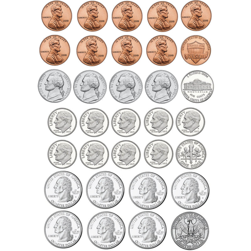 Math Die Cut Magnets U.s. Coins