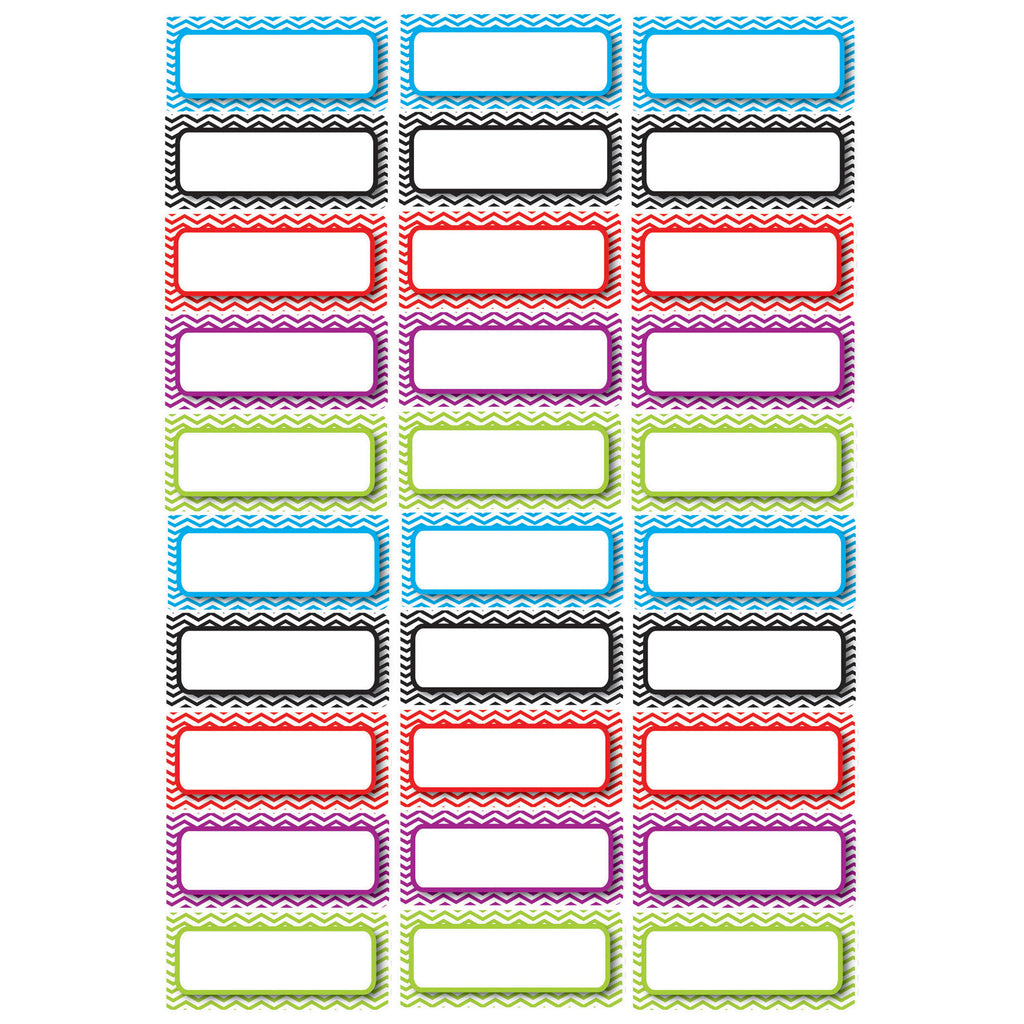 (3 Pk) Die Cut Magnets Assorted Color Chevron Nameplates