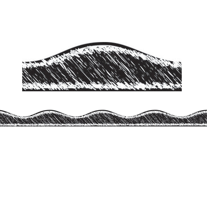 Magnetic Border Black Scribble Chalk