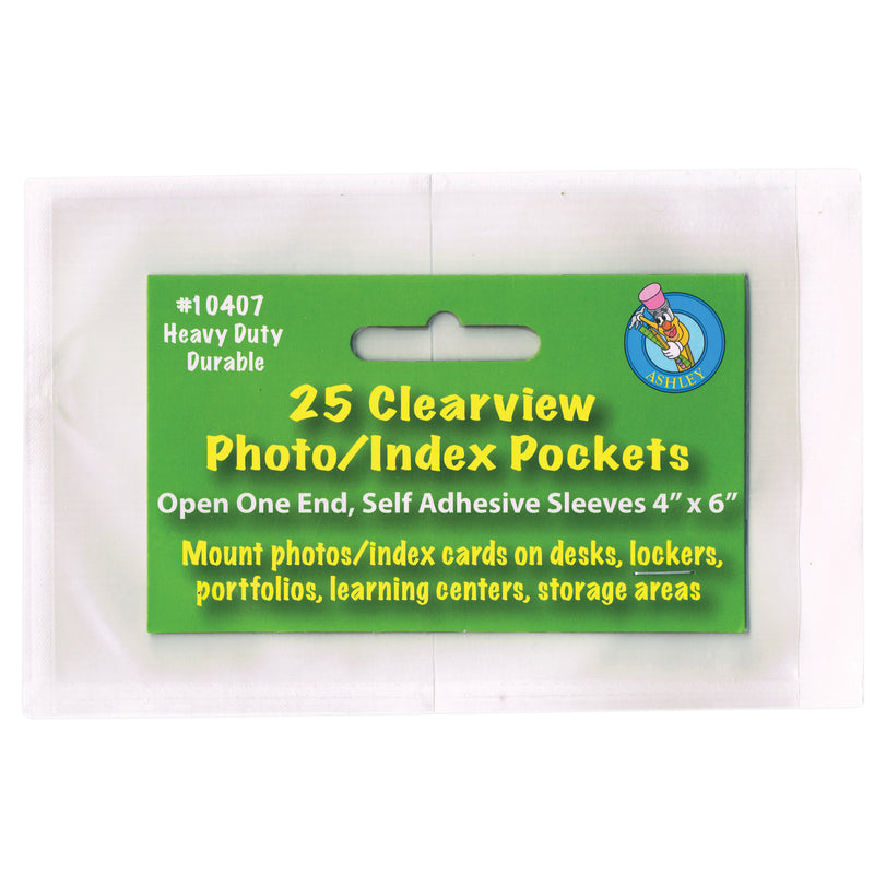 Clear View Self-adhesive 25-pk Pockets Photo-index Card 4 X 6