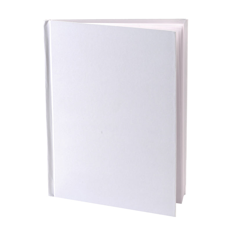 Blank Hardcover Book, White Pages, 5" x 4" Portrait, 14 Sheets-28 Pages