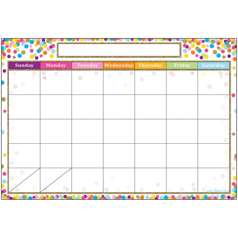 Smart Confetti Calendar Chart Dry-erase Surface