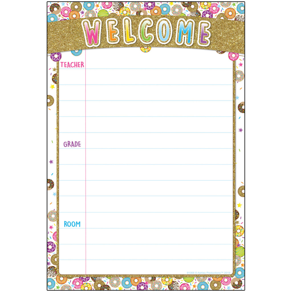 Donutfetti Welcome 13 X 19 Chart Smart Poly