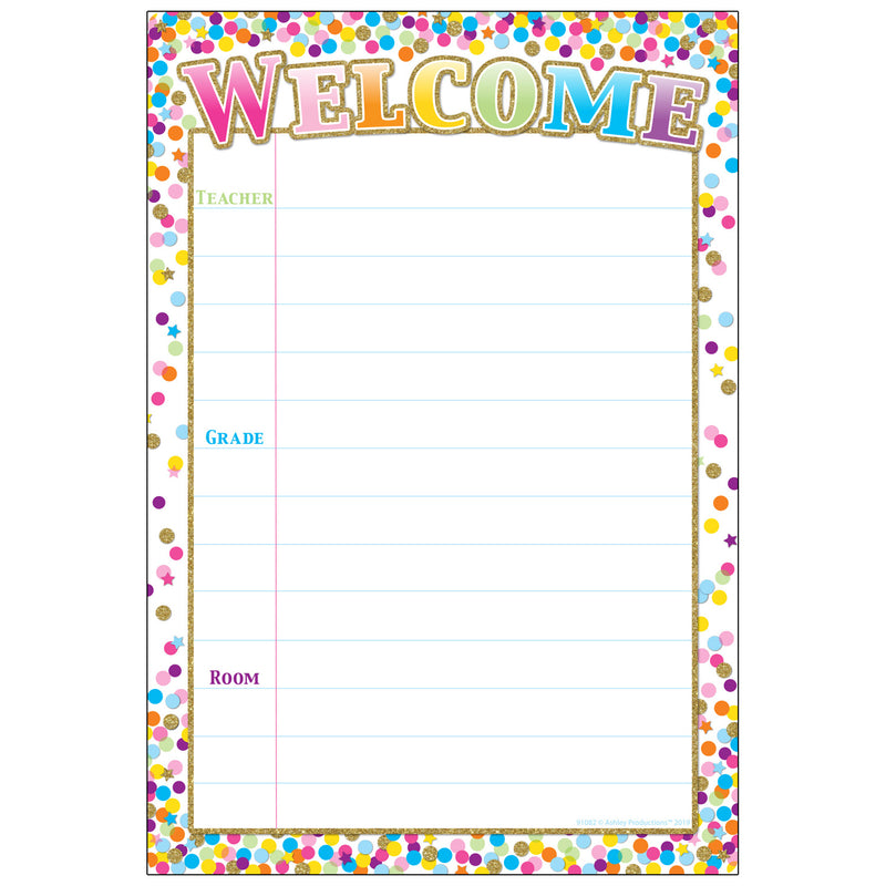 Confetti Welcome 13 X 19 Chart Smart Poly
