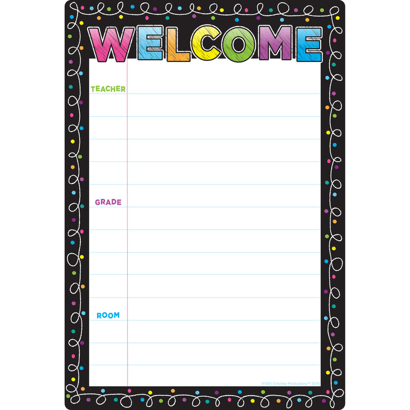 Chalk Dots Welcome 13 X 19 Chart Smart Poly