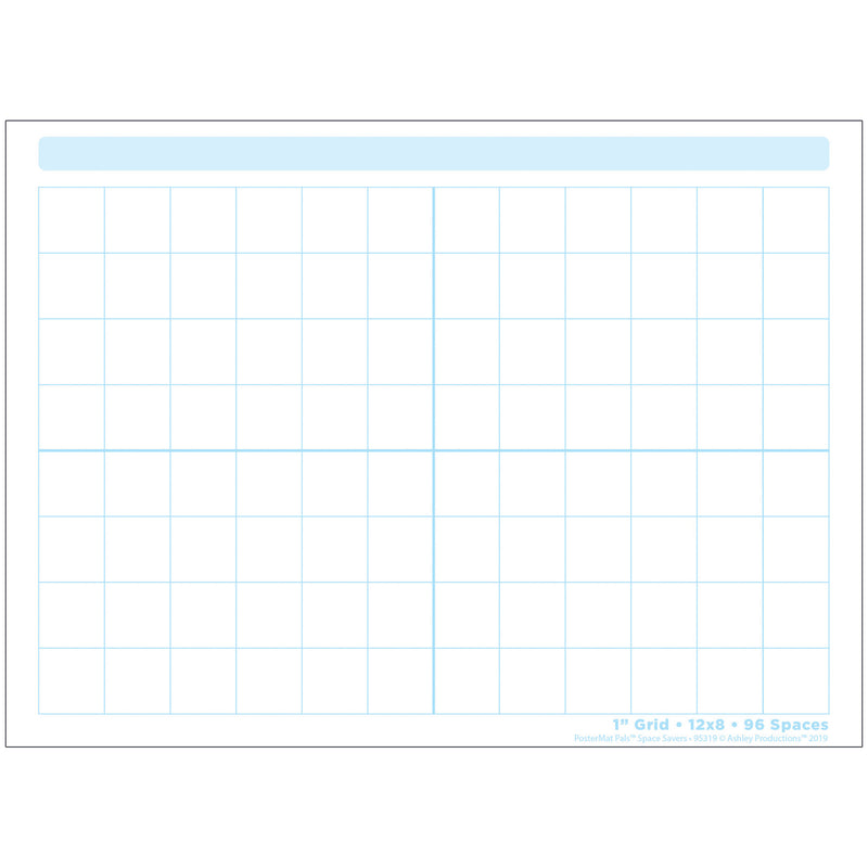 1in Grid Blocks Postermat Pals Smart Poly Single Sided