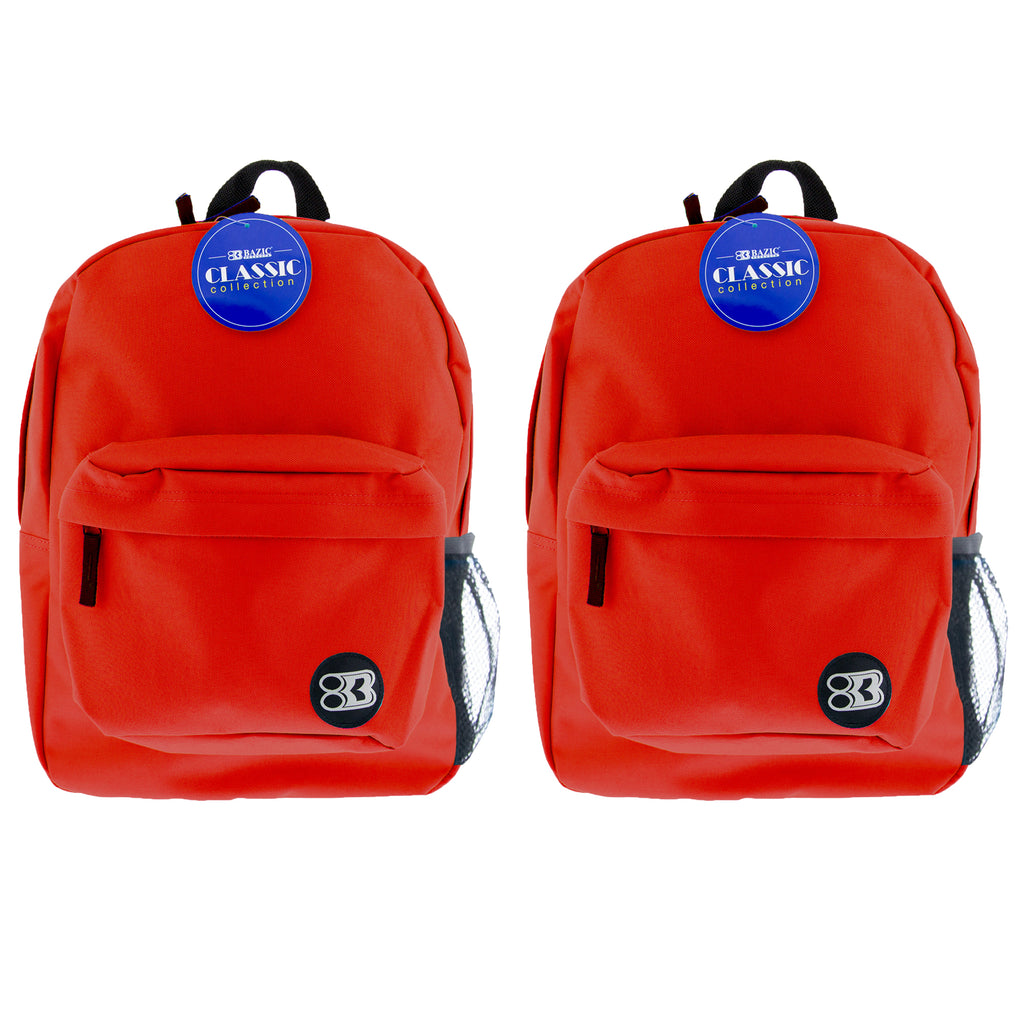 (2 Ea) 17in Red Classic Backpack