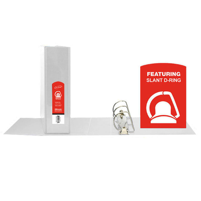 D Ring Binder W- Pockts 3in Wht