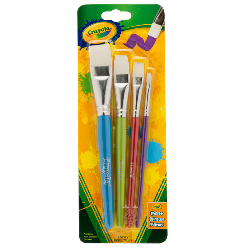 Crayola Big Paintbrush Set Flat 4pk