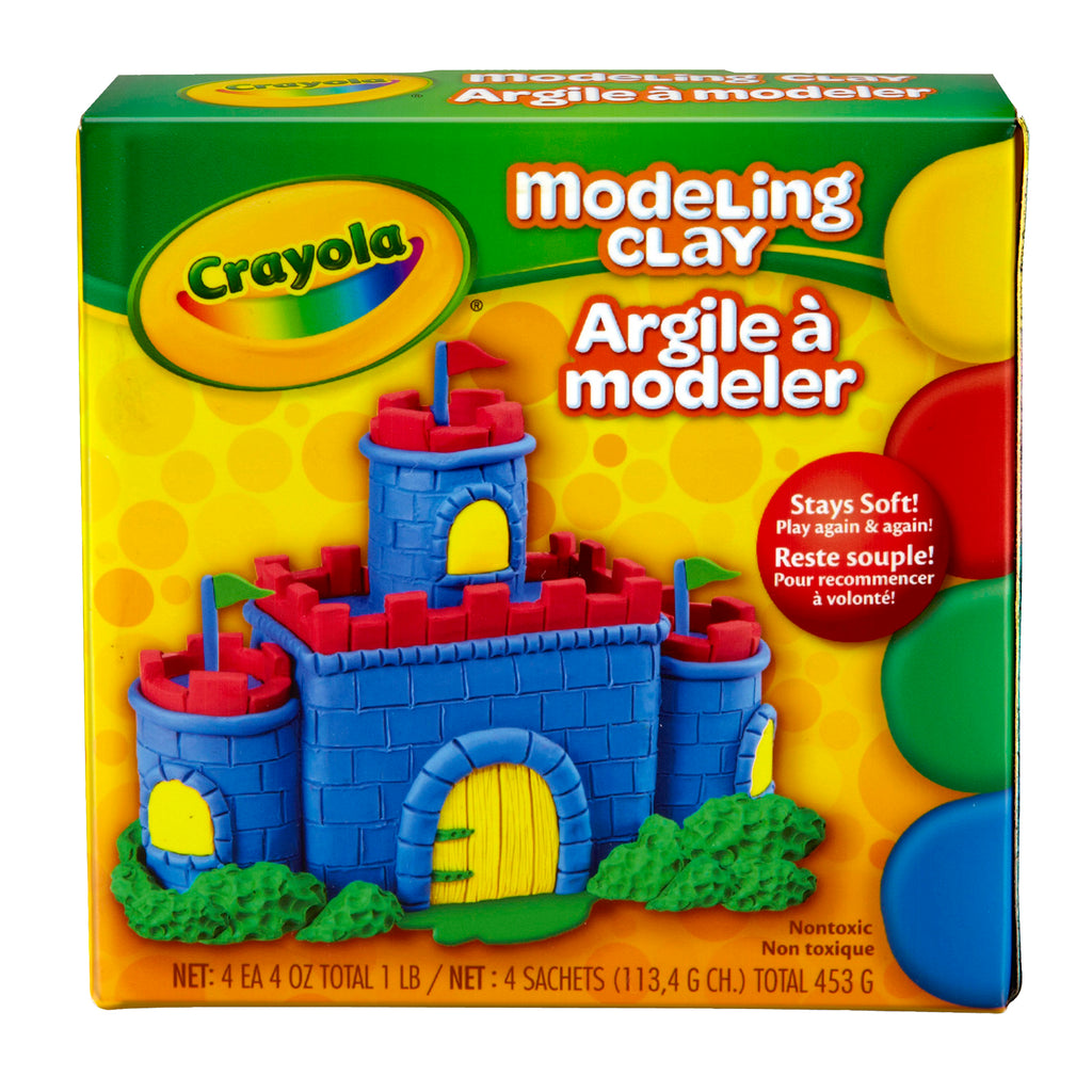 Modeling Clay 4 Pcs Red Blue Grn Yw