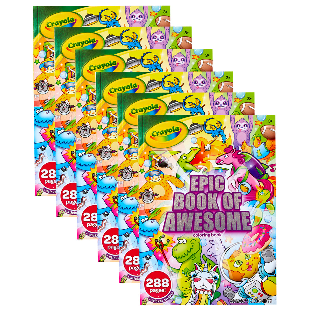 (6 Ea) 288pg Coloring Book Epic Adventure