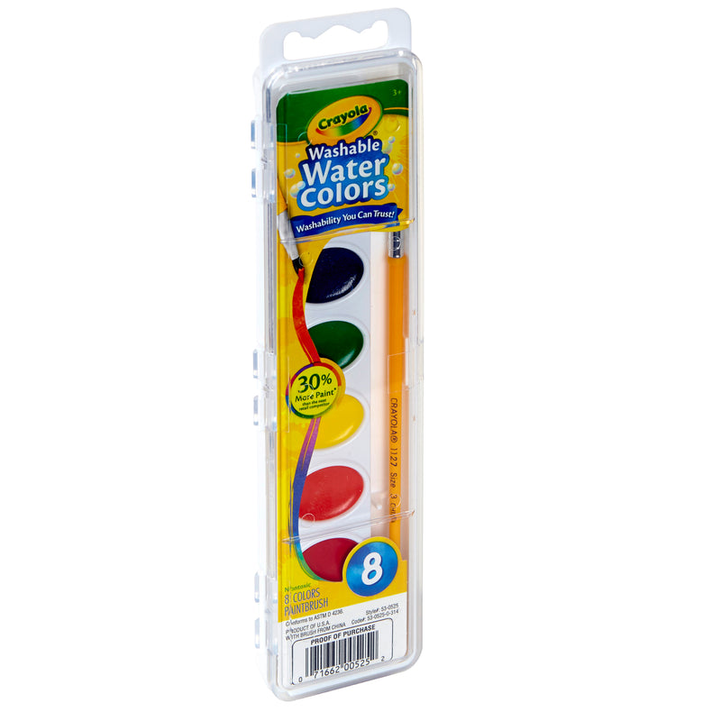 Washable Watercolors 8 W-brush
