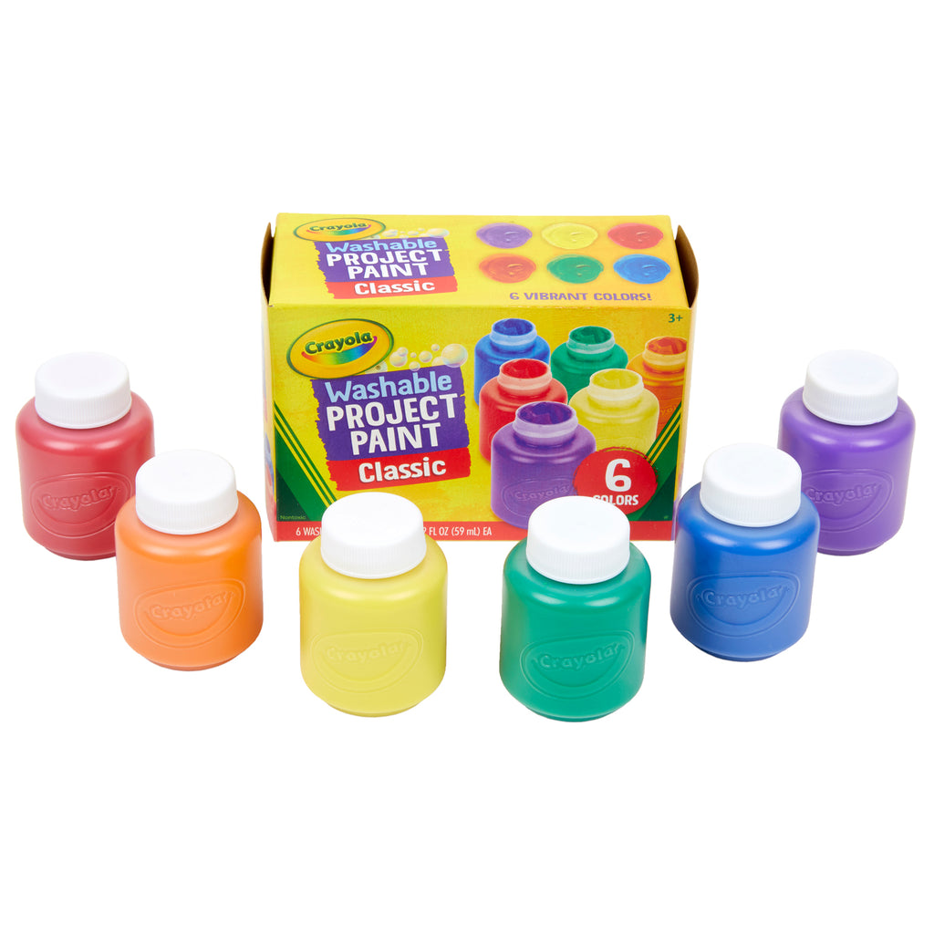 Washable Kids Paint 6 Jar Set