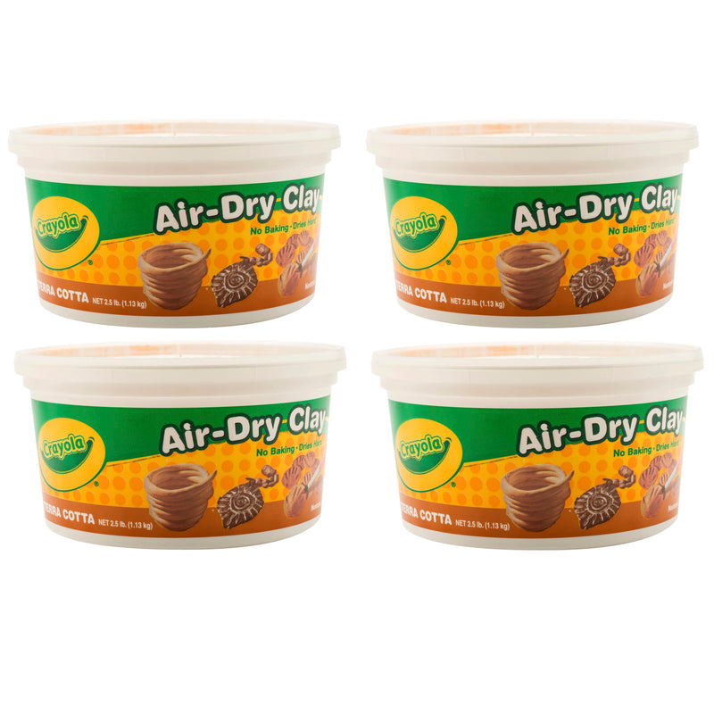 (4 Ea) Crayola Air Dry Clay 2.5lb Terra Cotta