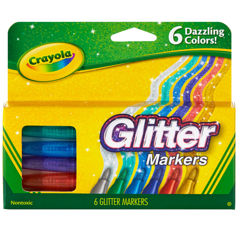 Crayola Glitter Markers 6 Colors