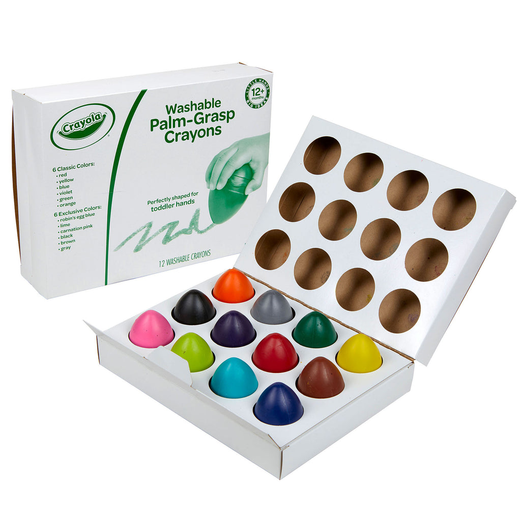Washable Palm-grasp Crayons 12pk Crayola