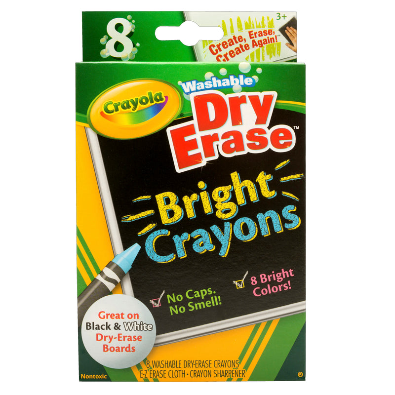 Crayola Dry Erase Bright 8 Count Crayons