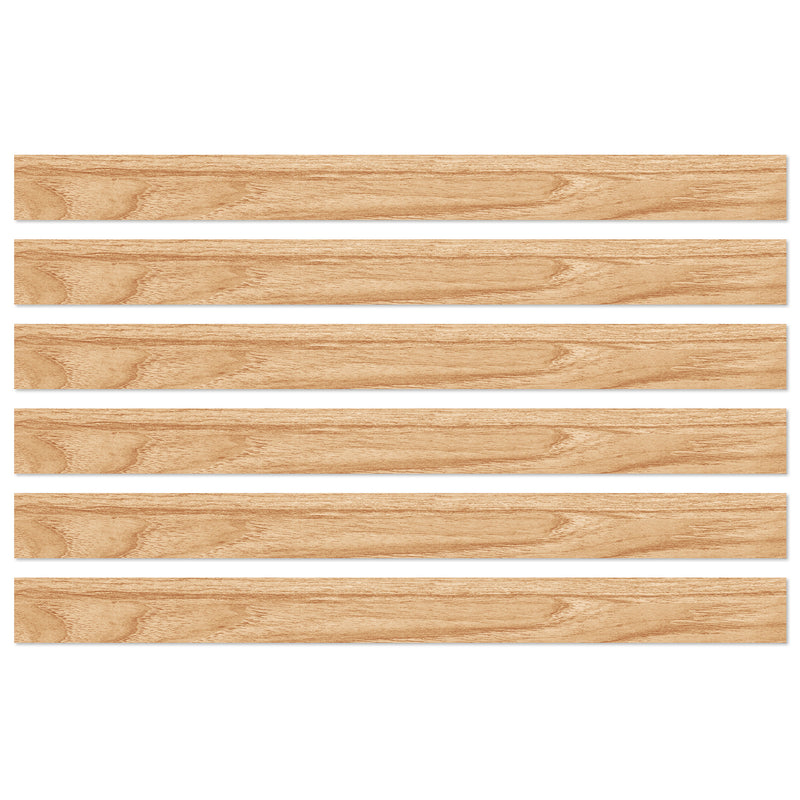 Grow Together Light Wood Grain Straight Borders, 36 Feet Per Pack, 6 Packs