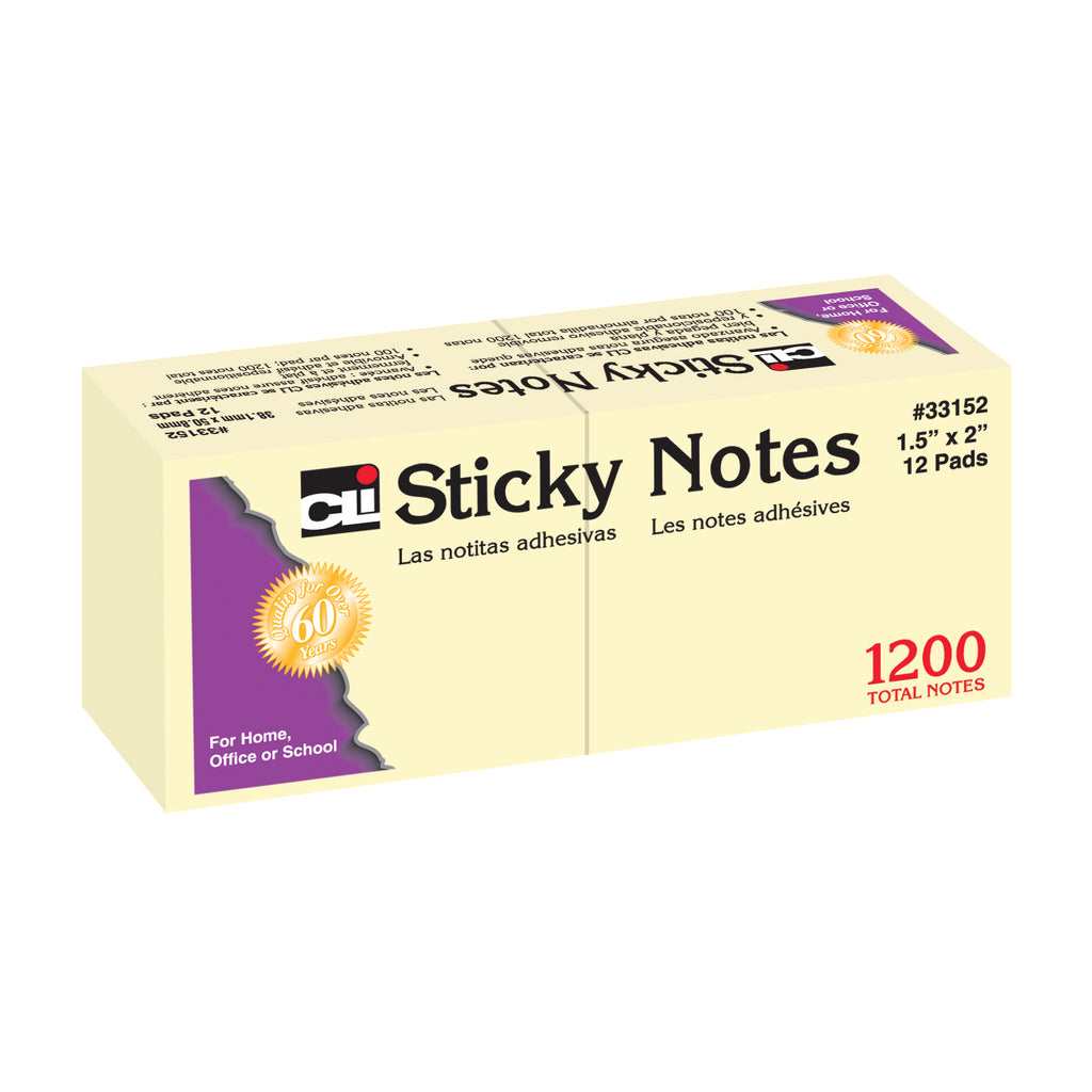 Sticky Notes 1 1-2x2 Plain