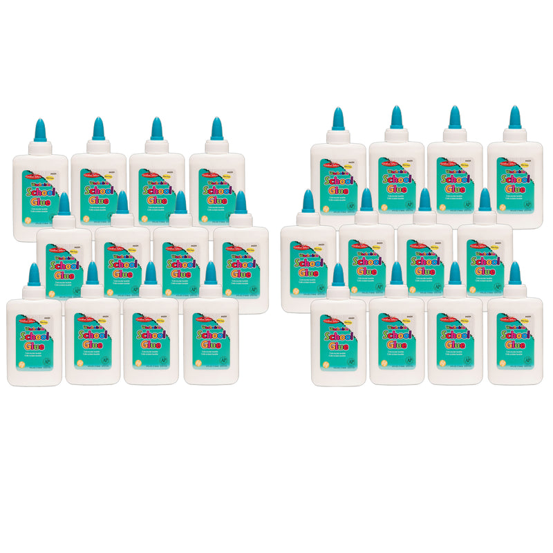 (24 Ea) Economy Washable School Glue 4 Oz