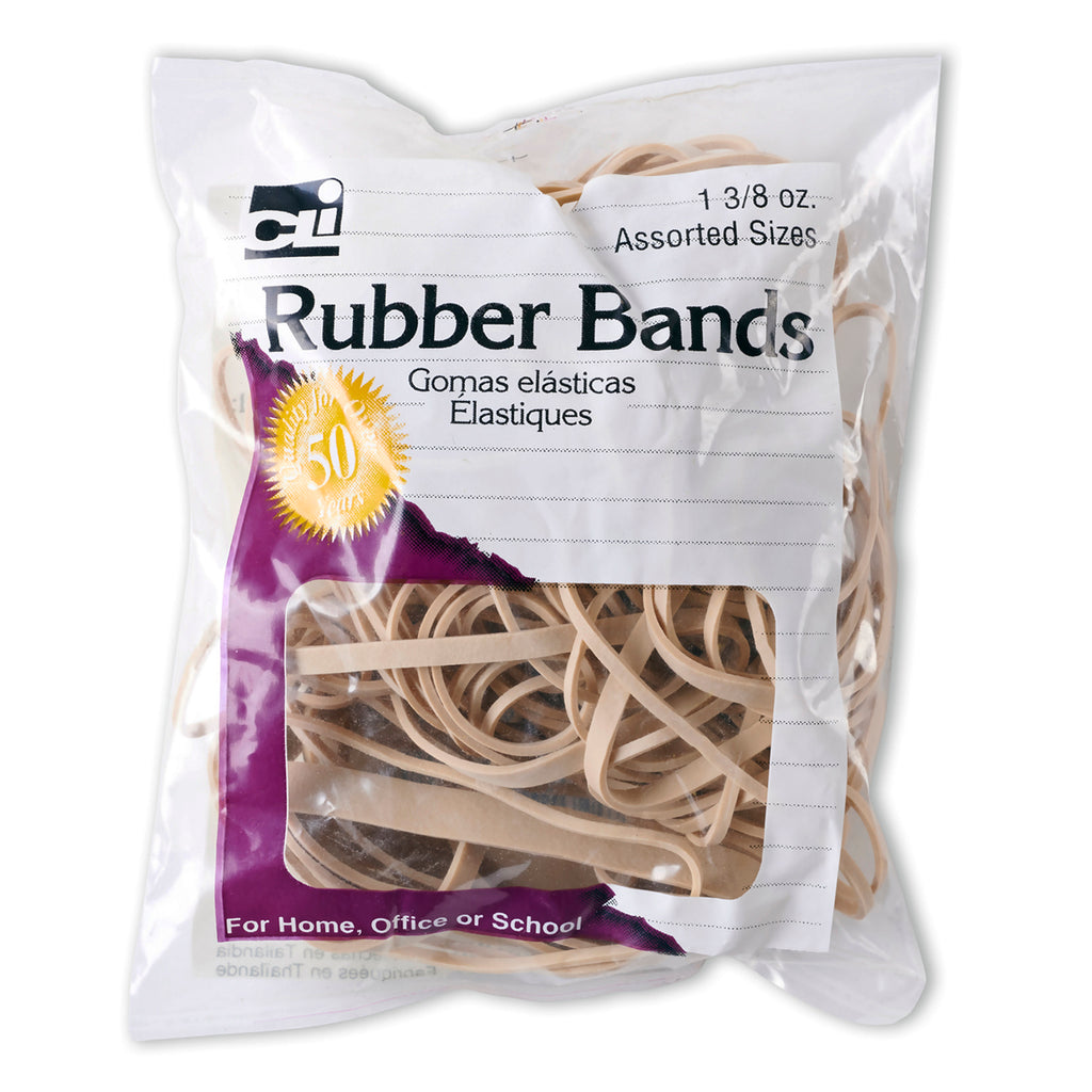 Rubber Bands Natural Color 1 3-8 Oz Bag