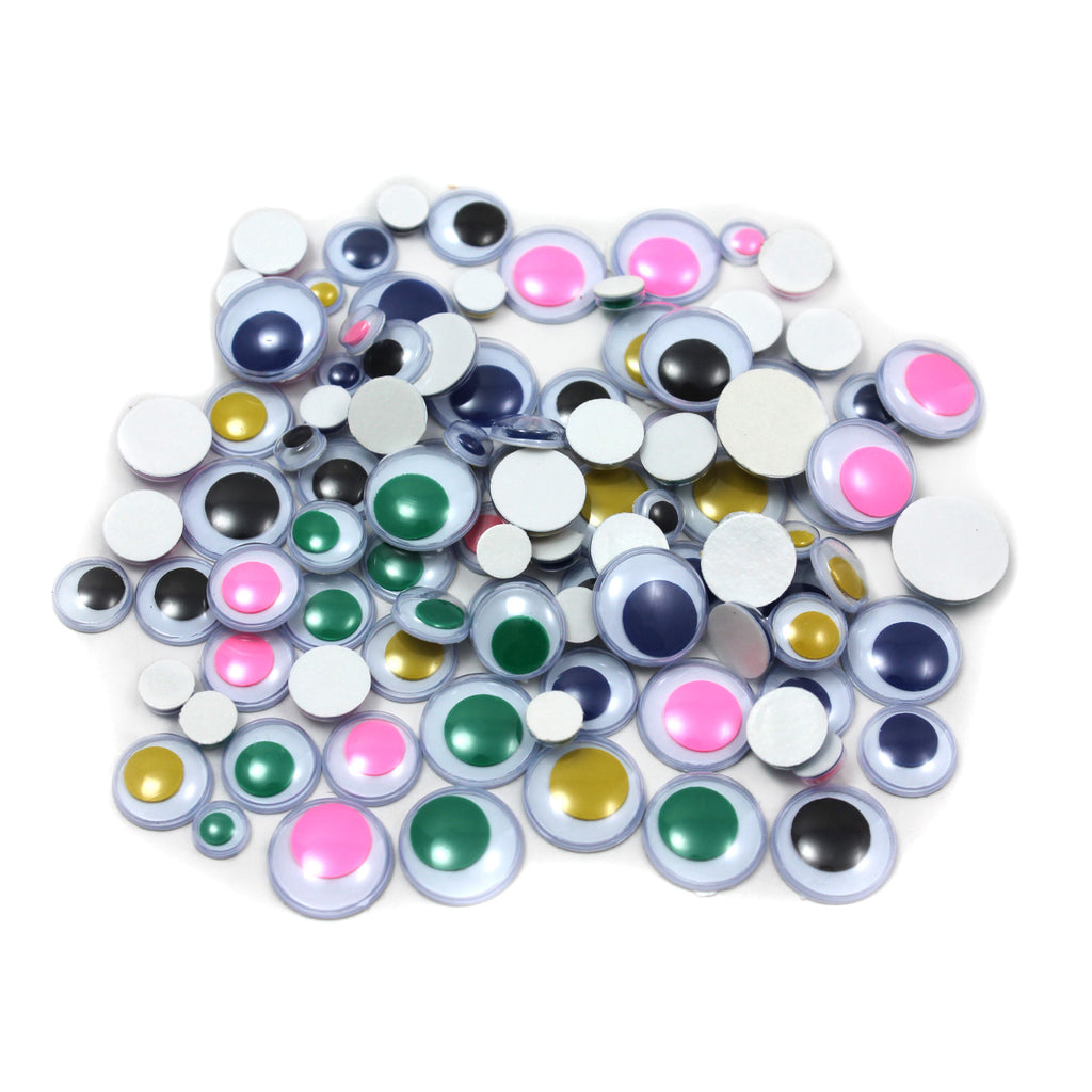 Wiggle Eyes Peel N Stick Asst Colors & Sizes 100ct