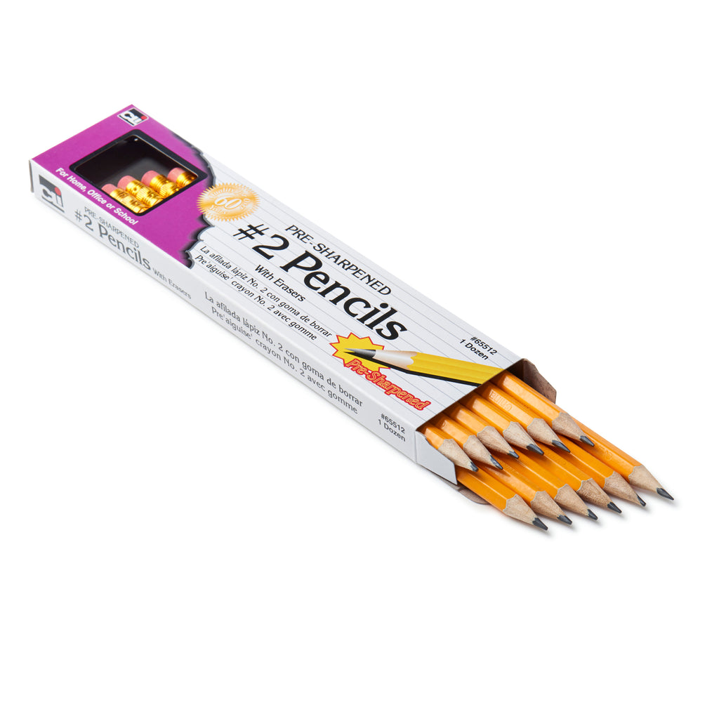 Pencil #2 Lead Pre-sharpened W- Era Yellow 12-box