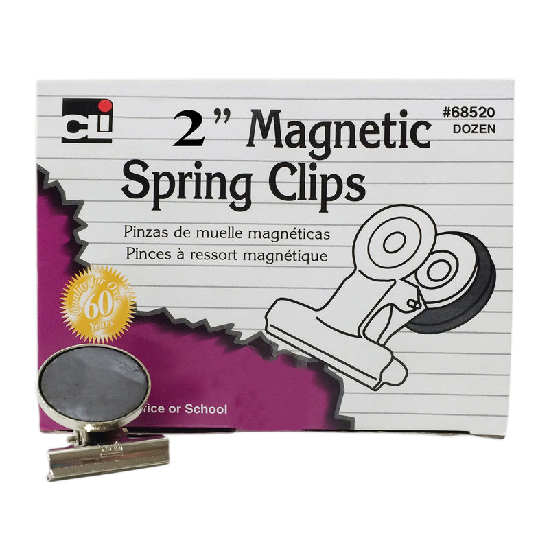 Magnetic Spring Clips 12-bx 2 Inch